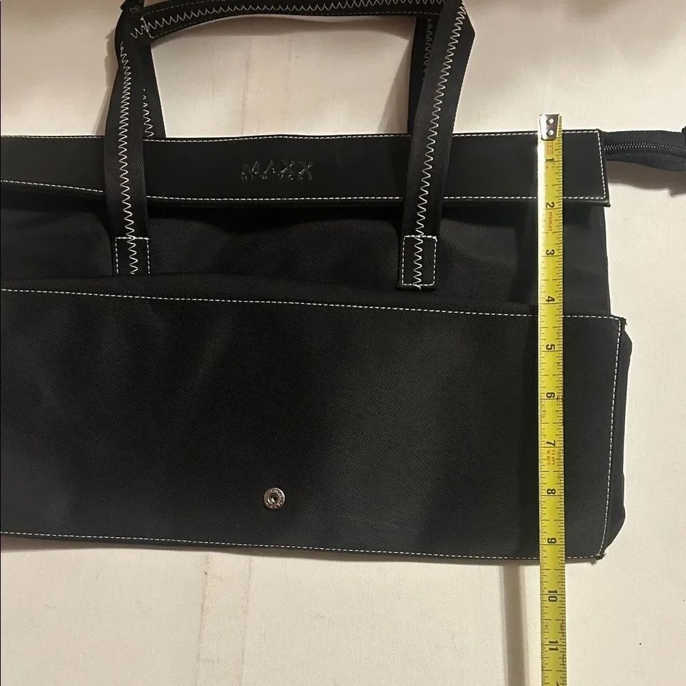 Maxx New York Black Tote with White Accents